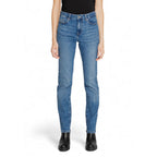 Blue Cotton Skinny Jeans
