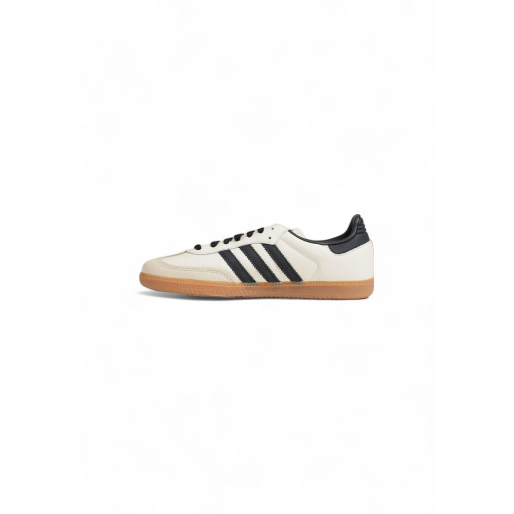 Beige Leather Athletic Sneakers