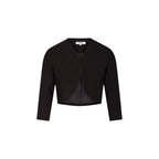 Black Polyester Biker Jacket