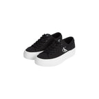 Black And White Recycled Cotton Platform Sneakers