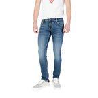 Blue Cotton Skinny Jeans