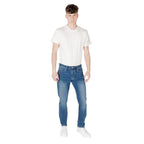 Blue Cotton Skinny Jeans