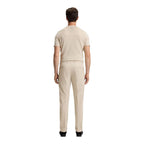 Beige Polyester Skinny Pants