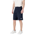 Blue Cotton Bermuda Shorts