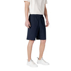 Blue Cotton Bermuda Shorts