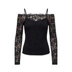 Black Polyamide Long Sleeve T-Shirt