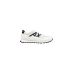 Black And White Polyester Athletic Sneakers