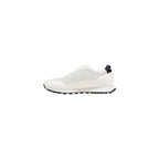Black And White Polyester Athletic Sneakers