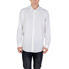 Cream Elastane Dress Shirt