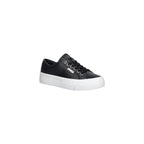 Black Leather Low Top Sneakers
