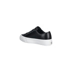 Black Leather Low Top Sneakers