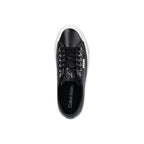 Black Leather Low Top Sneakers