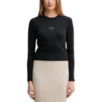 Black Cotton Long Sleeve T-Shirt