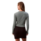 Bicolor Cotton Long Sleeve T-Shirt