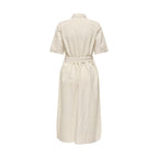 Beige Cotton Long Dress
