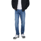 Blue Cotton Relaxed Fit Jeans