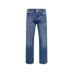 Blue Cotton Relaxed Fit Jeans