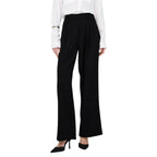 Black Viscose Casual Pants