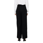 Black Viscose Casual Pants