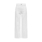 White Cotton Flared Pants
