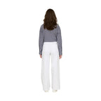 White Cotton Flared Pants