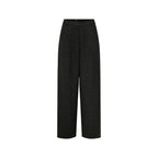 Black Polyester Flared Pants