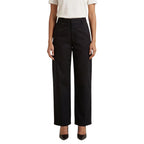 Black Cotton Casual Pants