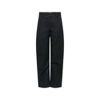 Black Cotton Casual Pants