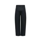 Black Cotton Casual Pants