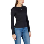 Black Cotton Long Sleeve T-Shirt