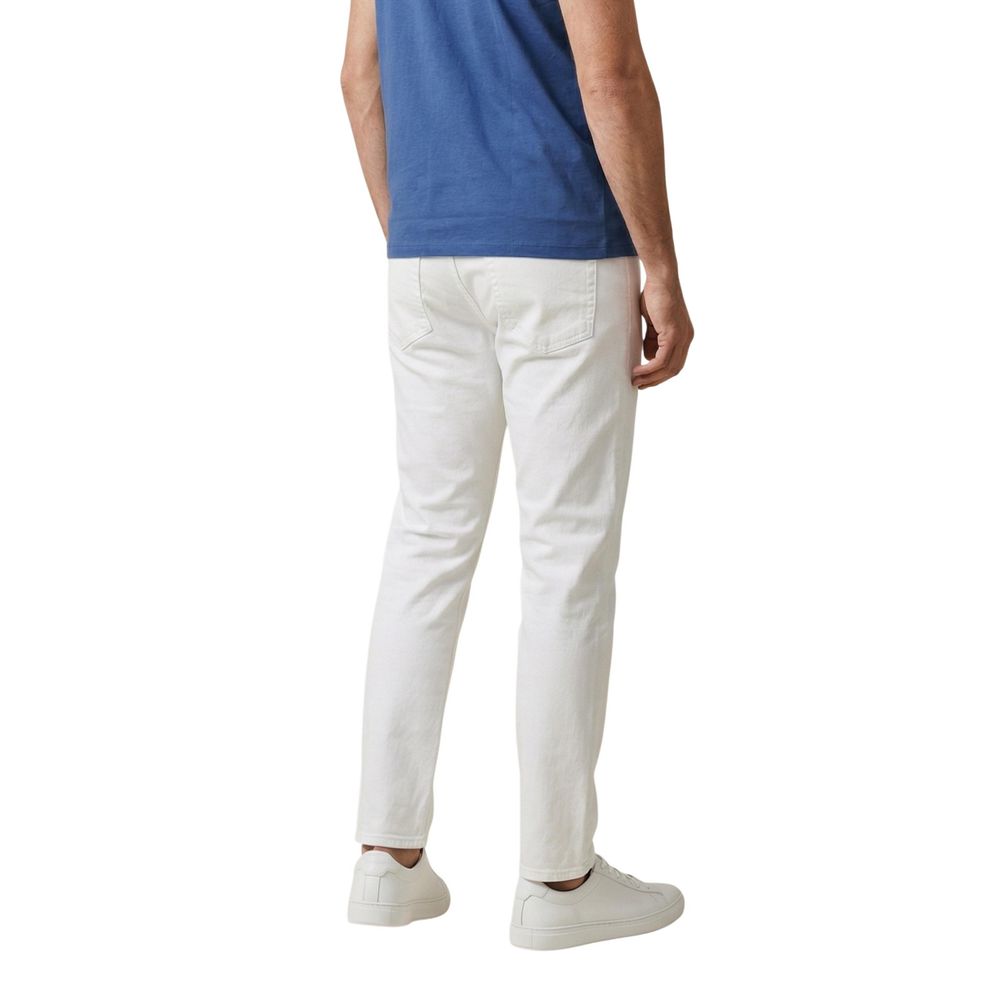 Beige Cotton Skinny Jeans