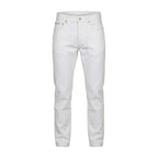 Beige Cotton Skinny Jeans