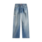 Blue Recycled Cotton Boyfriend Jeans