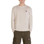 Beige Recycled Cotton Long Sleeve T-Shirt