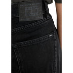 Black Recycled Cotton Bootcut Jeans