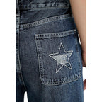 Blue Cotton Mom Jeans