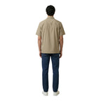 Beige Cotton Shortsleeve Shirt