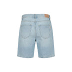 Light Blue Cotton Bermuda Shorts