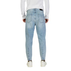Light Blue Cotton Relaxed Fit Jeans