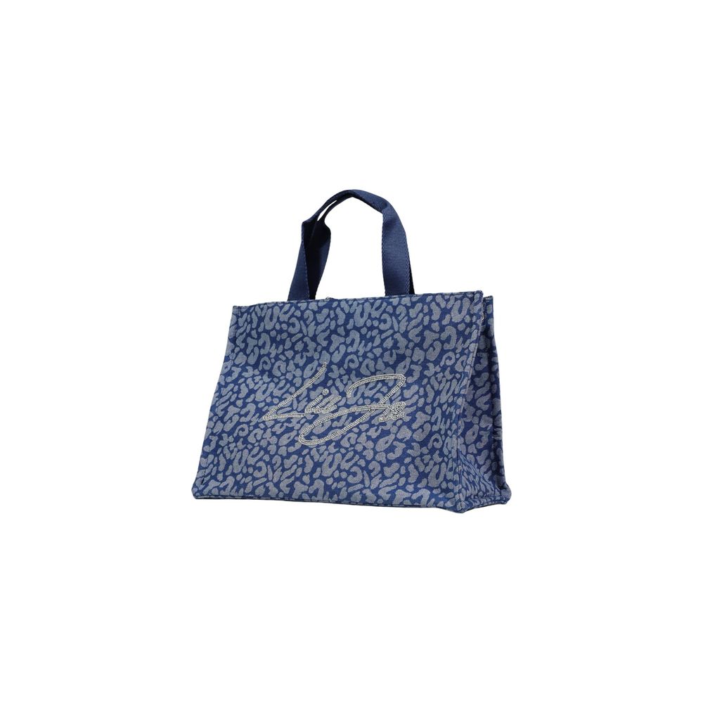 Blue Cotton Handbag