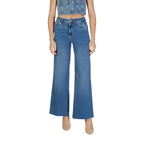 Blue Cotton Bootcut Jeans