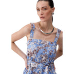 Blue Cotton Long Dress