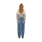 Light Blue Cotton Bootcut Jeans