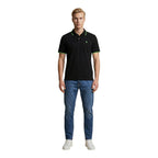Black Cotton Polo Shirt