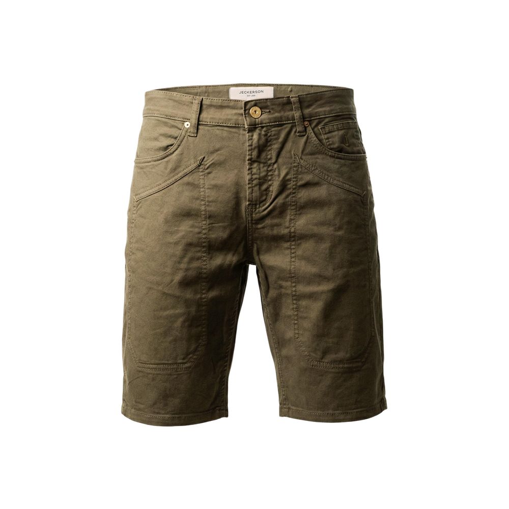 Bicolor Cotton Bermuda Shorts