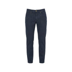 Blue Elastane Skinny Pants