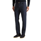 Blue Elastane Skinny Pants