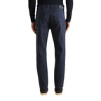 Blue Elastane Skinny Pants