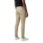 Beige Elastane Skinny Pants