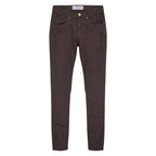 Brown Cotton Skinny Jeans